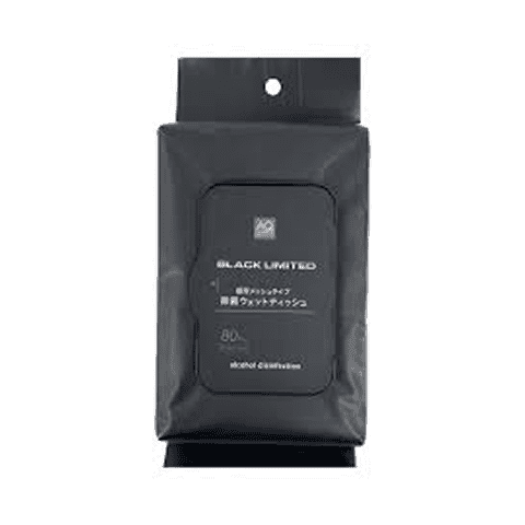 AQ. BLACK LIMITED　極厚メッシュタイプ　除菌ウェットティッシュ　80枚