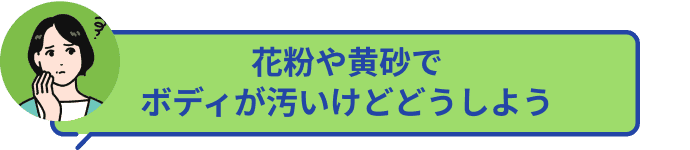 花粉や黄砂でボディが汚いけどどうしよう